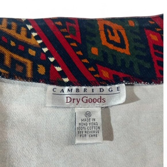 Vintage Cambridge Dry Goods Red Aztec Tribal Print Wrap Skirt | Size 8/10 | EUC - Picture 7 of 9